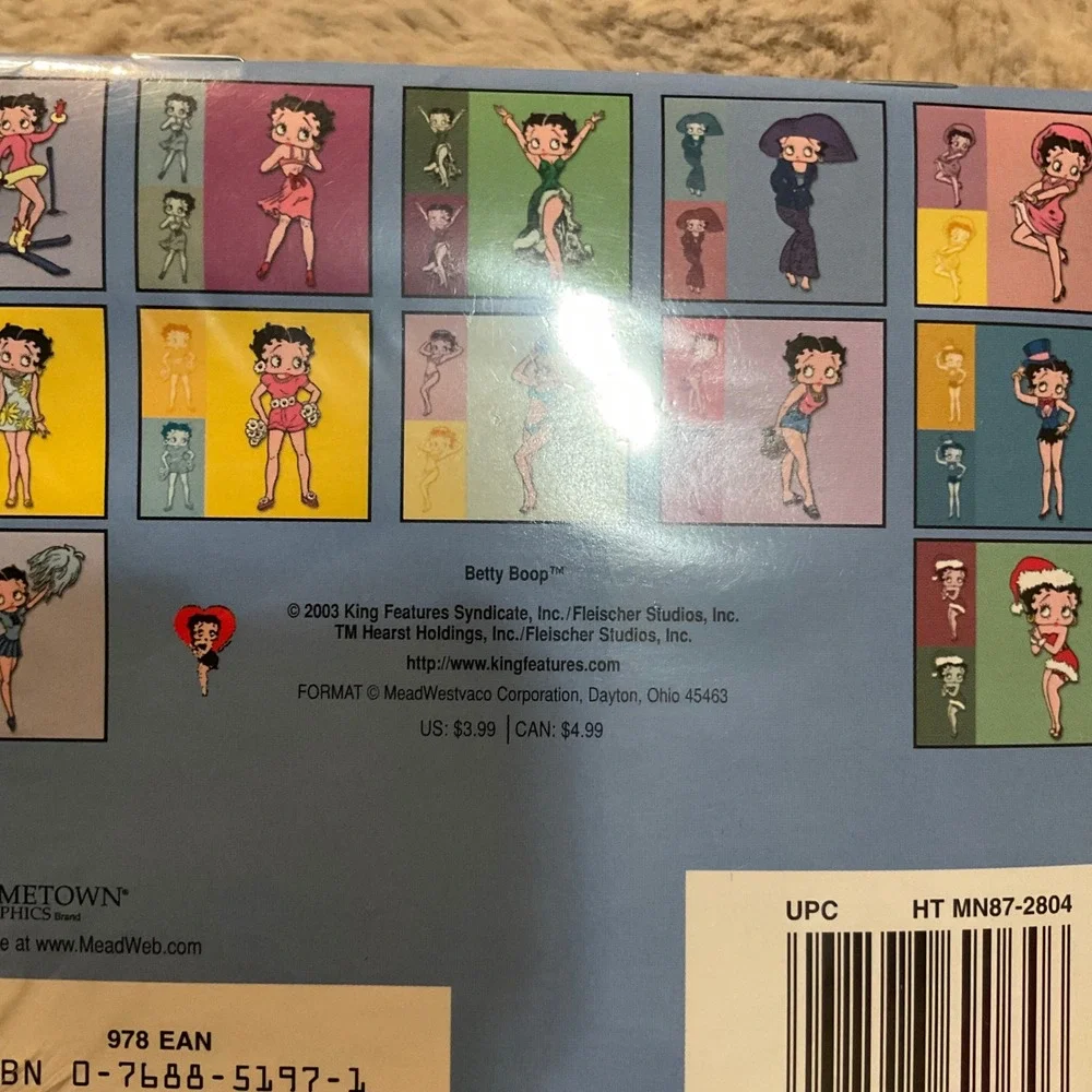 Vintage 2004 16 Month Betty Boop Mini Calendar Collectible New‎ Sealed